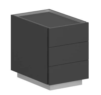 Тумба мобильная  430x650x569/ OL-20-09.OS.OS/ корпус: оникс серый, фасады:оникс серый