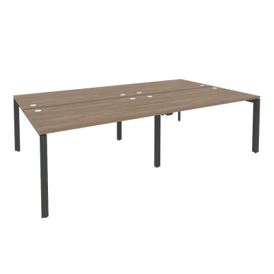 Рабочая станция на П-образном м/к Оникс/Onix Дуб аризона/Антрацит металл O.MP-D.RS-4.3.8 2760*1635*750