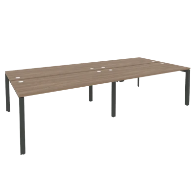 Рабочая станция на П-образном м/к Оникс/Onix Дуб аризона/Антрацит металл O.MP-D.RS-4.4.7 3160*1475*750