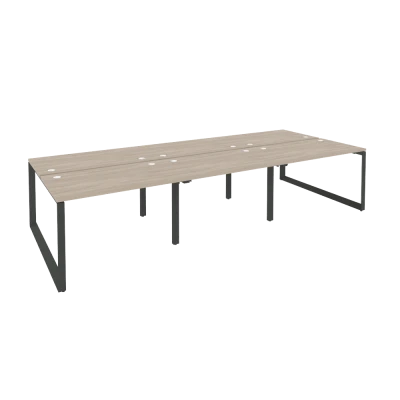 Рабочая станция на О-образном м/к Оникс/Onix Дуб аттик/Антрацит металл O.MO-D.RS-6.2.7 3540*1475*750