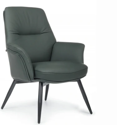 Конференц-кресло Riva Design Батисто-СТ / Batisto-ST C2018 зеленая кожа