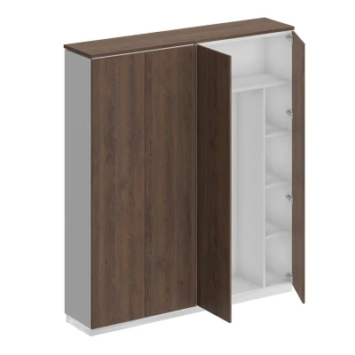 Шкаф с дополнением дуб гладстоун / белый премиум / дуб гладстоун Сити/Браво, City/Bravo, размер: 1802x400x2034