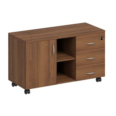 Тумба сервисная с ящиками французский орех КомфортКомфорт МП2/Комфорт КФ, размер: 1050x440x600