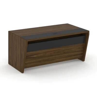 Корнер/Corner Стол руководителя прямой COR.SR-16 Орех Лоренцо/Графит 1600*900*750