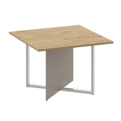 Шифт/Shift Стол переговорный, квадратный SK.SP-KV-110-1 Тиквуд Светлый/Капучино 1100*1100*753