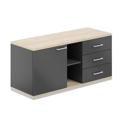 Тумба сервисная 1238/ AG.292.AN.AR.AN/ корпус:антрацит, топ-дно:ак.равелло, фасады:антрацит