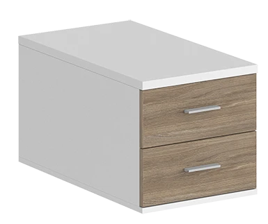 Подвесная тумба с 2 ящ., 600, 400х446х342/ SG.536.WH.OD/ корпус: белый; фасады:дуб темный