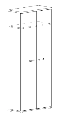 Шкаф для одежды антрацит премиум / дуб шамони А4/A4, размер: 780x364x1930