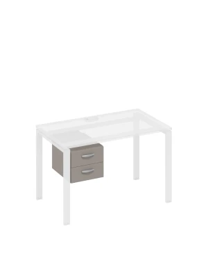 Тумба подвесная 2-ящичная (для стола 60) мокко премиум А4/A4, размер: 353x448x302