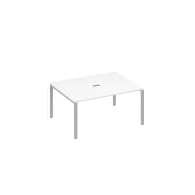 Стол 160 на опорах UNO для переговоров белый премиум / металлокаркас серый А4/A4, размер: 1600x1240x750