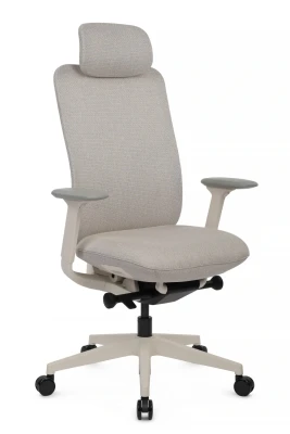 Кресло для персонала Riva Design Антлер / Antler EAN-001AW светло-бежевая сетка, светло-бежевая ткань, сиденье слайдер