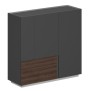  Шкаф 1600x550x1520, левый / OL-20-17.OS.OS.DT.L /  корпус: оникс серый, фасады: оникс серый 