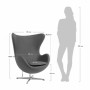 Дизайнерское кресло EGG CHAIR светло-серый кашемир - 6