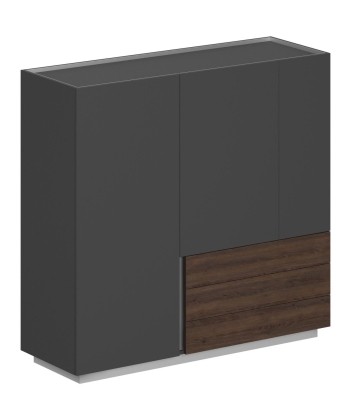  Шкаф 1600x550x1520, правый / OL-20-17.OS.OS.DT.R /  корпус: оникс серый, фасады: оникс серый 