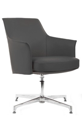 Конференц-кресло Riva Design Chair Rosso С1918 серая кожа
