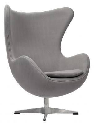 Дизайнерское кресло EGG CHAIR светло-серый кашемир